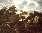 REMBRANDT Harmenszoon van Rijn Rocky Landscape china oil painting reproduction